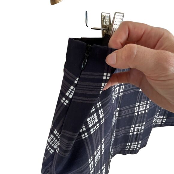 Dolls Kill x Clueless Dionne Standard Wrap Skort Sz XXL Blue Plaid Mini Skirt - Picture 8 of 12